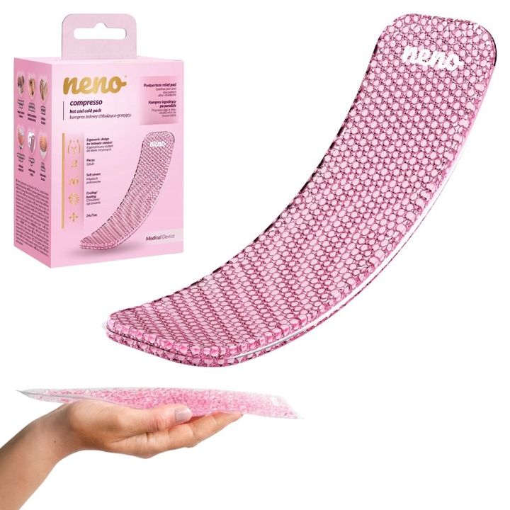 Hideg-meleg gélkompressz készlet, csúszásvédelem, 10 cm, 2 db