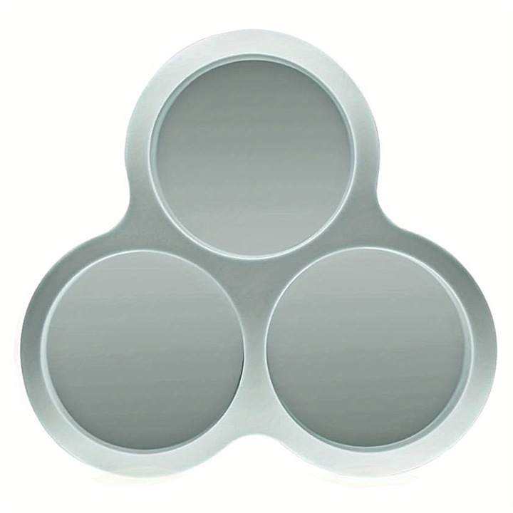 3 Forme de Silicon Rotunde Pentru Copt Multifunctionale, +-9.7cm, Gri