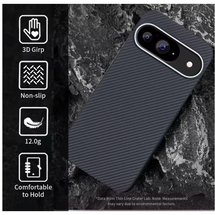 Husa de protectie Tip Kevlar, pentru Google Pixel 10 / 10 Pro, Magnetica, Negru