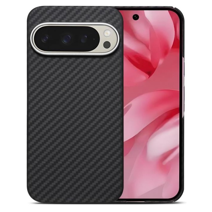 Husa de protectie Tip Kevlar, pentru Google Pixel 10 / 10 Pro, Magnetica, Negru