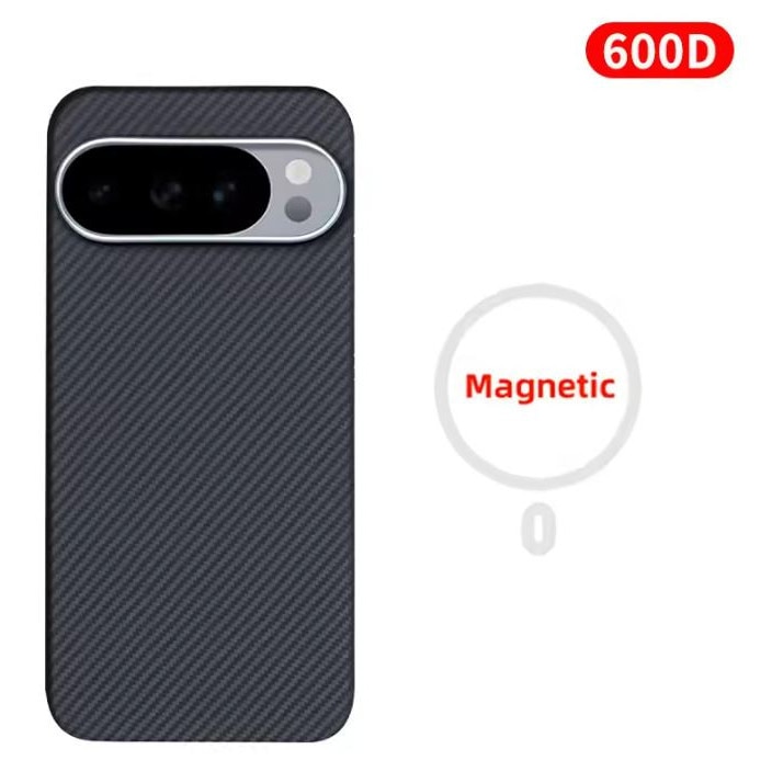 Husa de protectie Tip Kevlar, pentru Google Pixel 10 / 10 Pro, Magnetica, Negru
