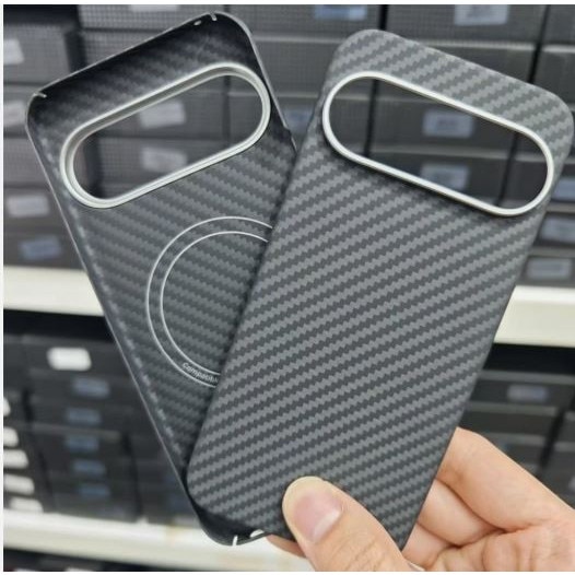 Husa de protectie Tip Kevlar, pentru Google Pixel 10 / 10 Pro, Magnetica, Negru