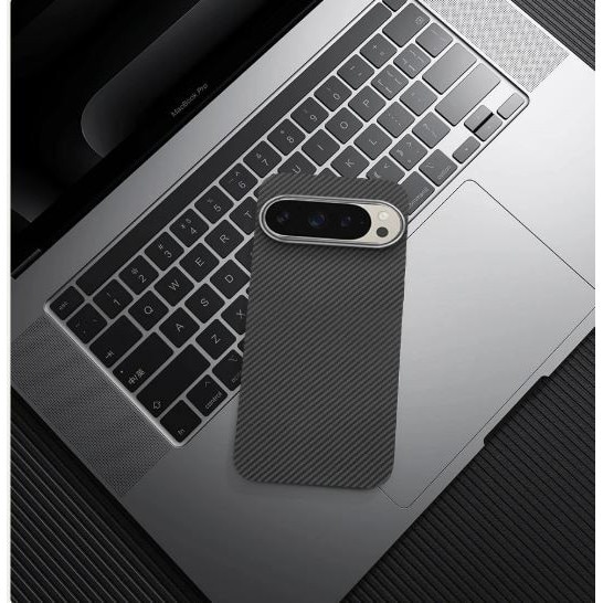 Husa de protectie Tip Kevlar, pentru Google Pixel 10 / 10 Pro, Magnetica, Negru