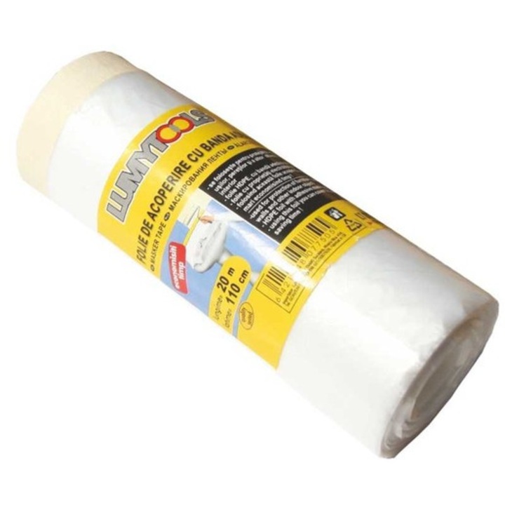 Folie de acoperire cu banda adeziva 550 mm x 20 m