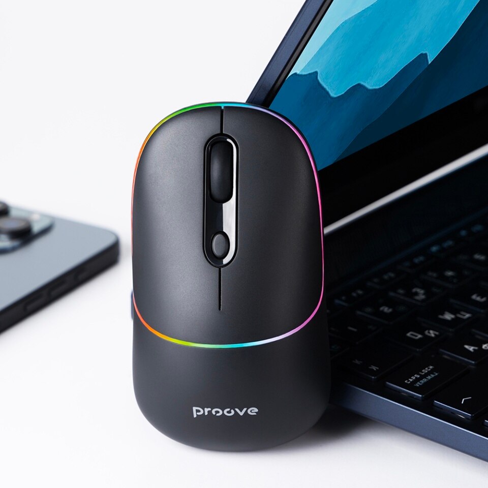 Mouse Wireless Office Ergonomic 2.4GHz & Bluetooth 5.0, 4 Butoane