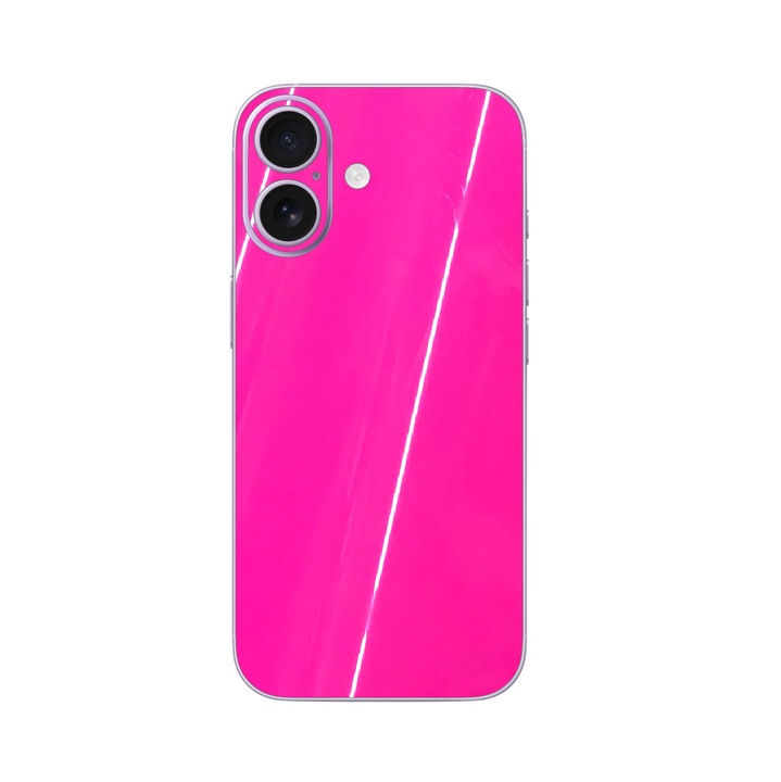 iSkinz fólia Apple iPhone 17-hez - Neon Pink, 360 Cut, teljes borítású öntapadós skin, hátlap és oldalsó védelem