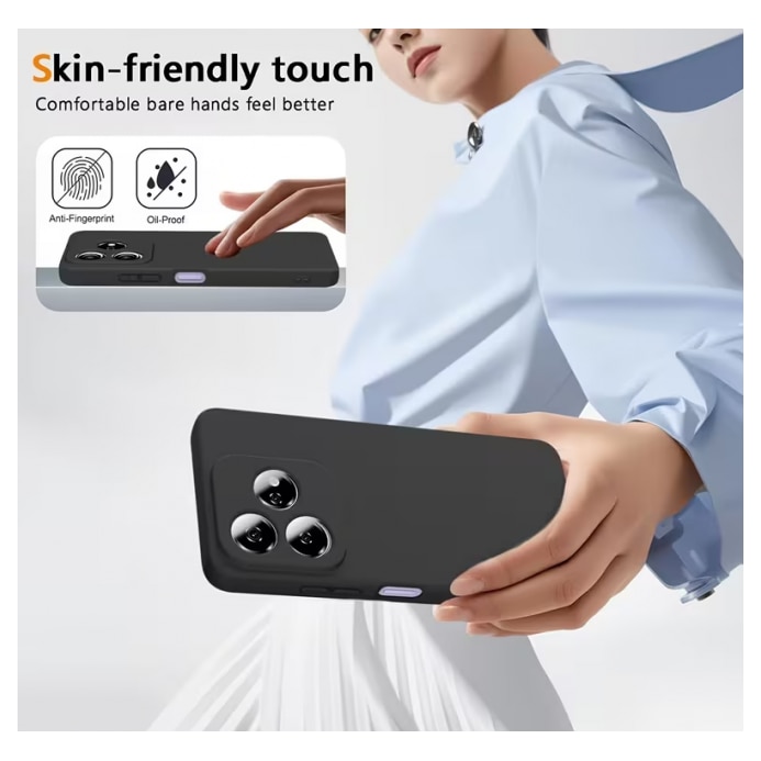 Husa Upzz® Ultra Slim New Compatibila Cu Oppo A5 PRO 4G/5G, Silicon Soft Slim Anti Amprente, Protectie La Camera, Negru