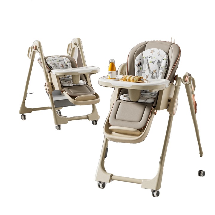 Scaun de masa de copii pliabil, ajustabil