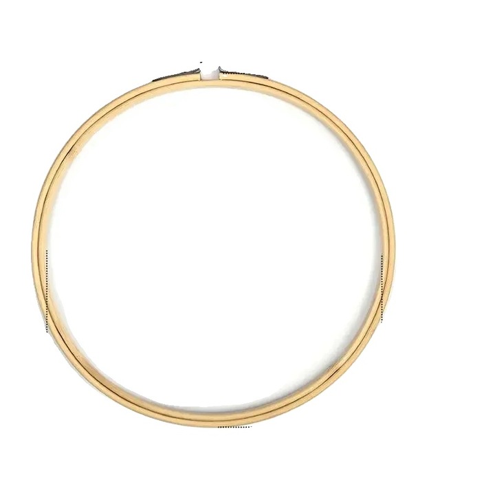 Hímzőkarika készlet, 18 cm, 10 db, állítható kialakítás, bambusz és vas