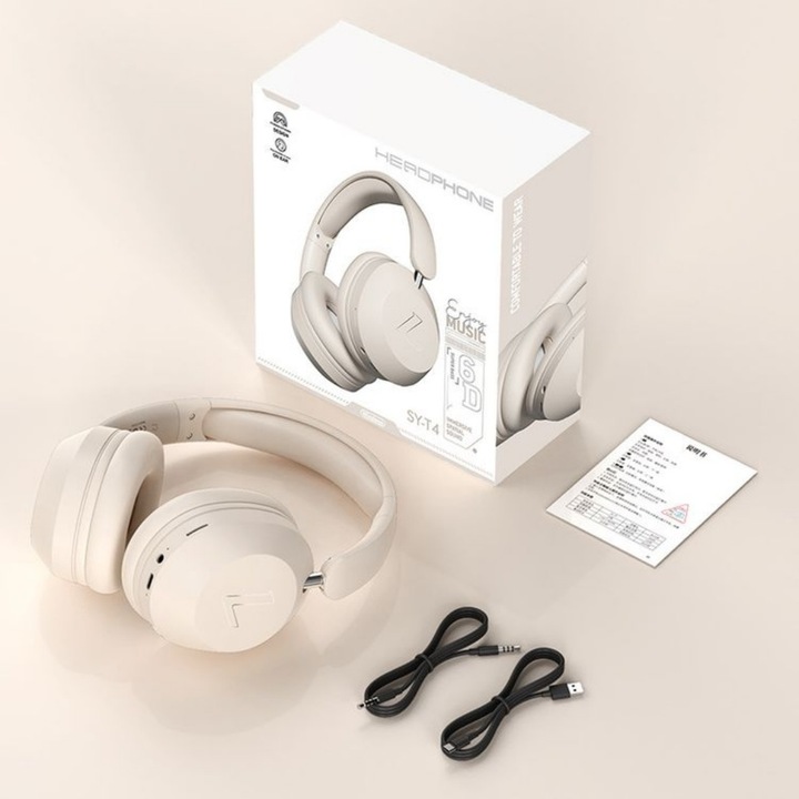 Összecsukható, fülre illeszkedő, Bluetooth 5.3-as vezeték nélküli fejhallgató, khaki