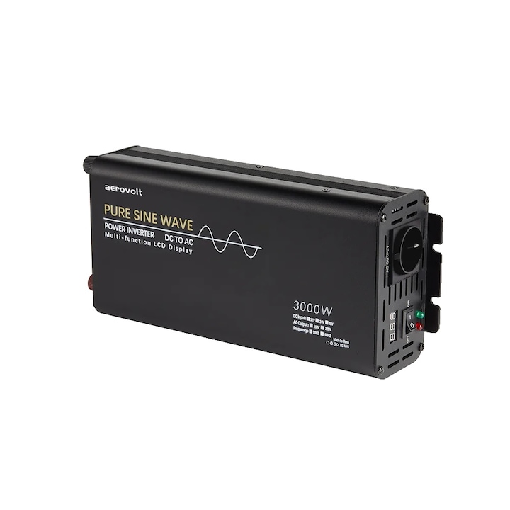 Inverter auto, 12V la 230V, 3000W, eficienta ridicata, 220-240V