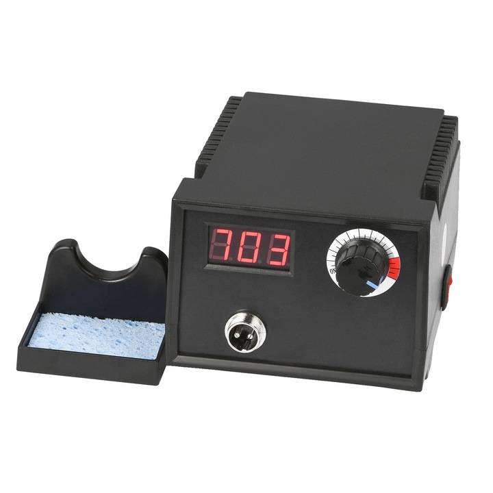 Комплект инструменти за пирография, 33 накрайника, регулируема температура, черен