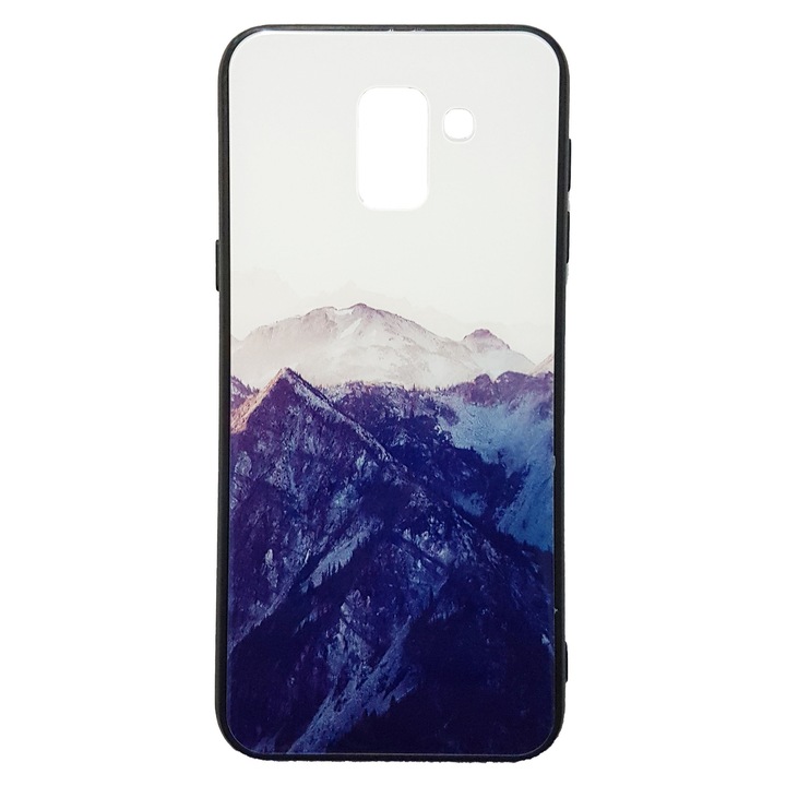Husa Luxury GlassCase pentru Samsung Galaxy A6 2018, A600 Mountains