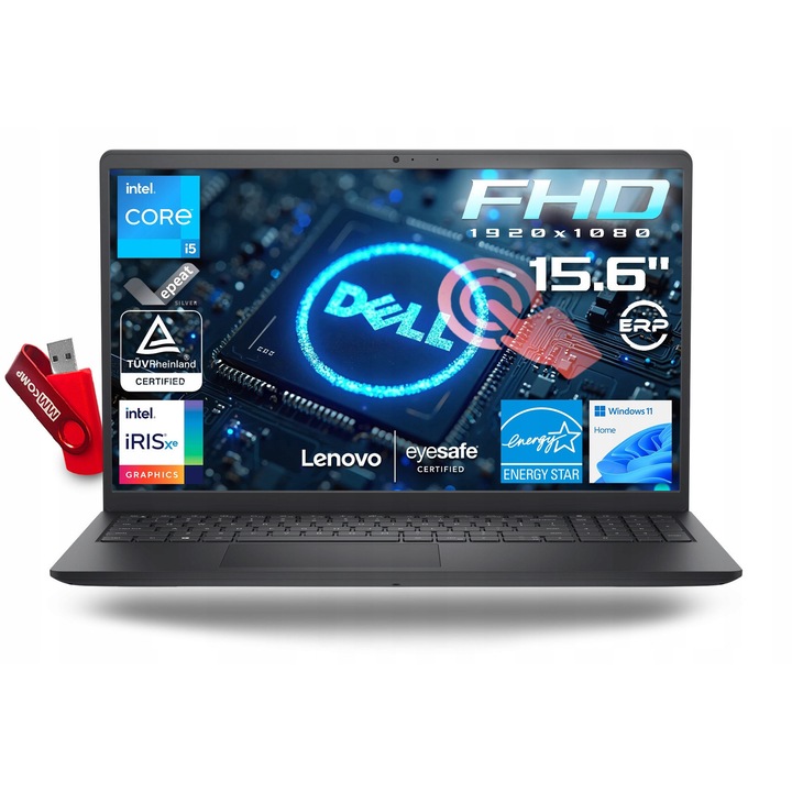 Laptop Dell Inspiron 15, Intel Core i5-1334U, 8GB 1TB SSD, 15 "6" FHD 1920*1080 IPS, 3200 MHz, Windows 11 Home, Tactil