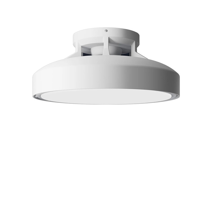 Ventilator cu lampă LED dimabil, control de la distanță, alb, 48x20cm