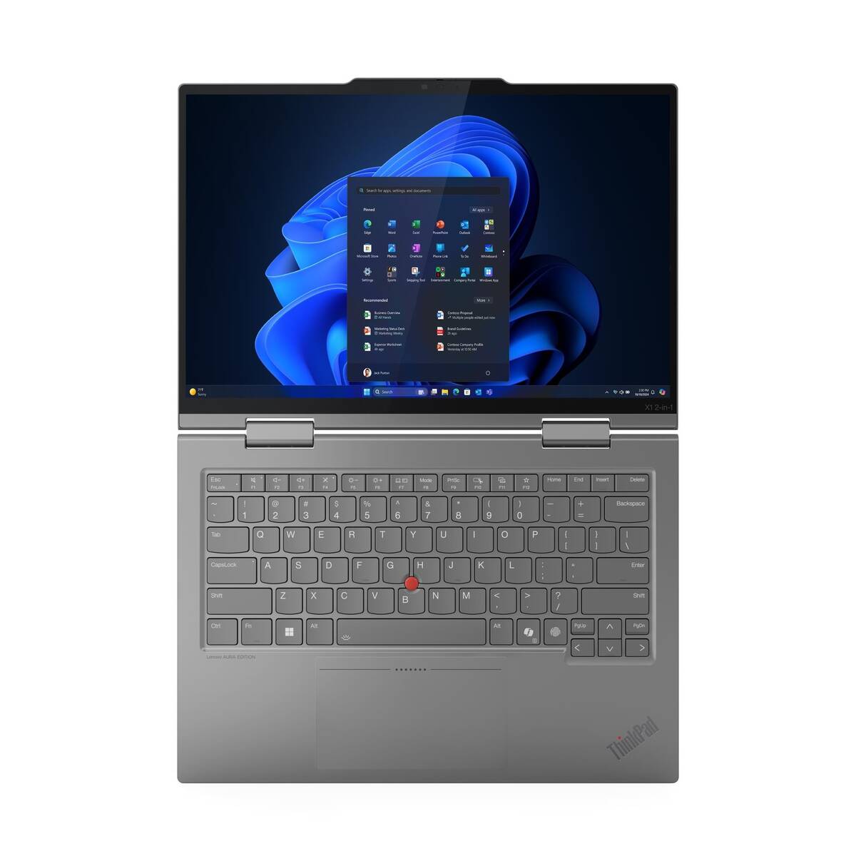 Laptop Lenovo ThinkPad X1 2-in-1 Gen 10 Aura Edition WUXGA 14 inch Intel Core Ultra 7 258V 32GB 1TB SSD Windows 11 Pro Grey