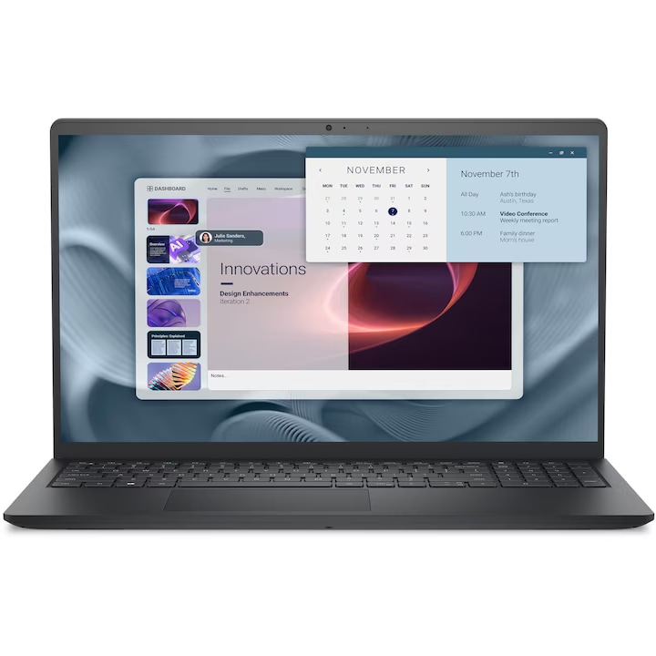 Laptop Business Dell Pro 15 Essential, procesor Intel Core i7-1355U, 24 GB RAM, 512 GB SSD, 15.6", Full HD, Negru