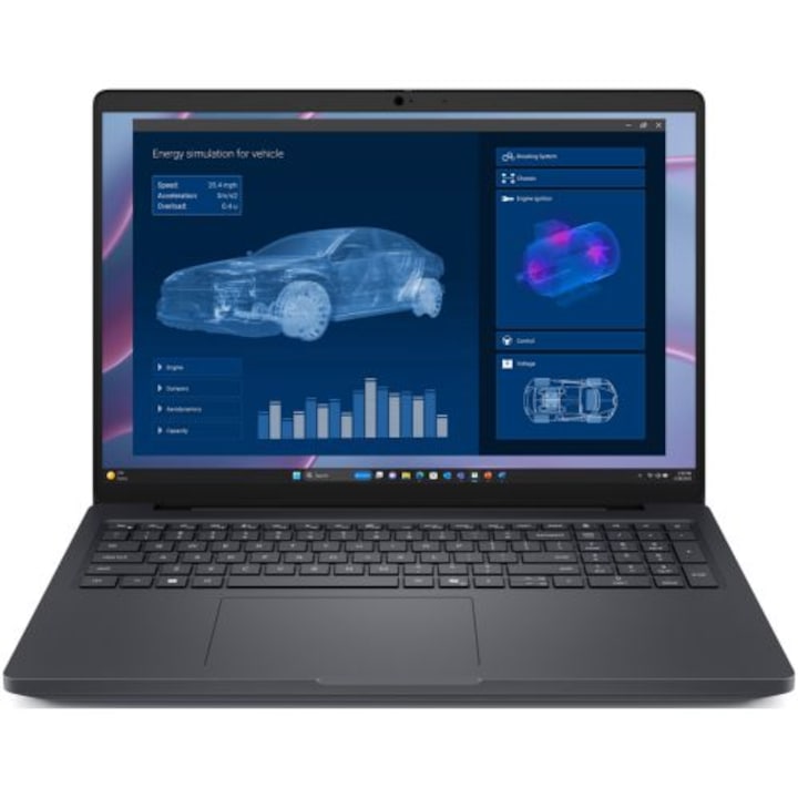 Laptop Dell Pro Max 16 MC16255, 16 inch 1920 x 1200, AMD AI 7 350 8 C / 16 T, 2 GHz - 5 GHz, 8 MB 16 MB cache, 32 GB LPDDR5X, 1 TB SSD, Nvidia RTX PRO 1000, Windows 11 Pro