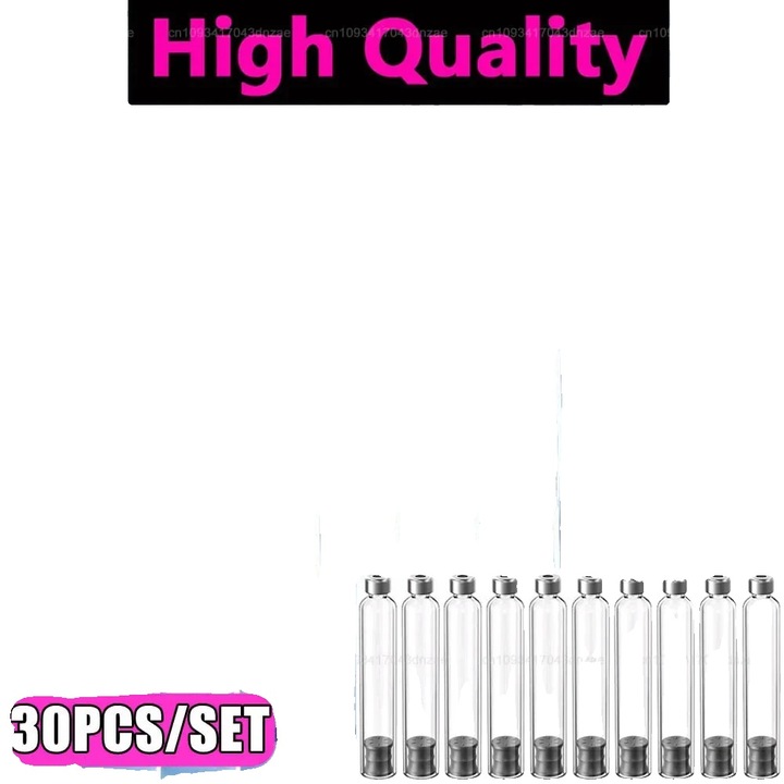 Cartuse insulina, 3ml, set 30 bucati, design de unica folosinta, sticla