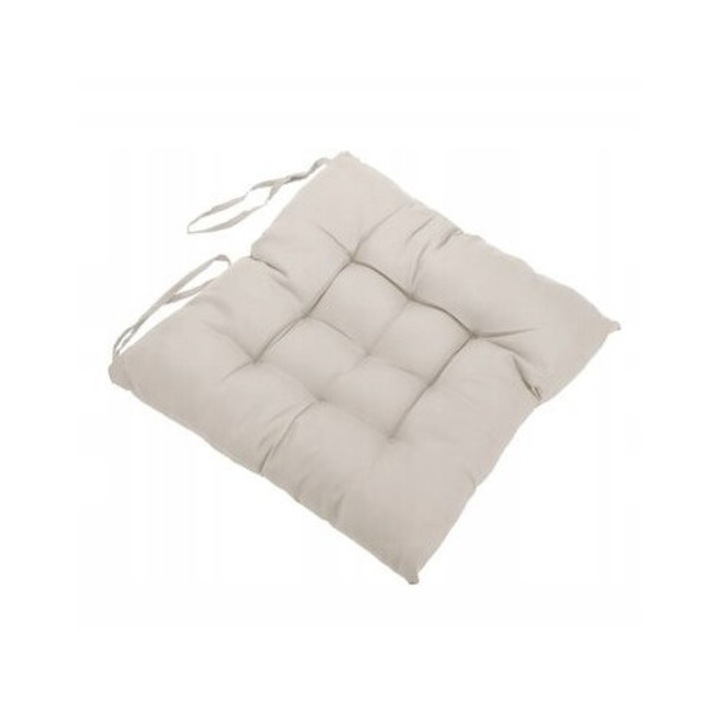 Galicja díszpárna, 40x40cm, bézs, beltéri és kültéri, rögzítőpántokkal