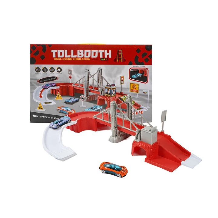Parcare cu simulare de scena reala Tollbooth cu 2 masini