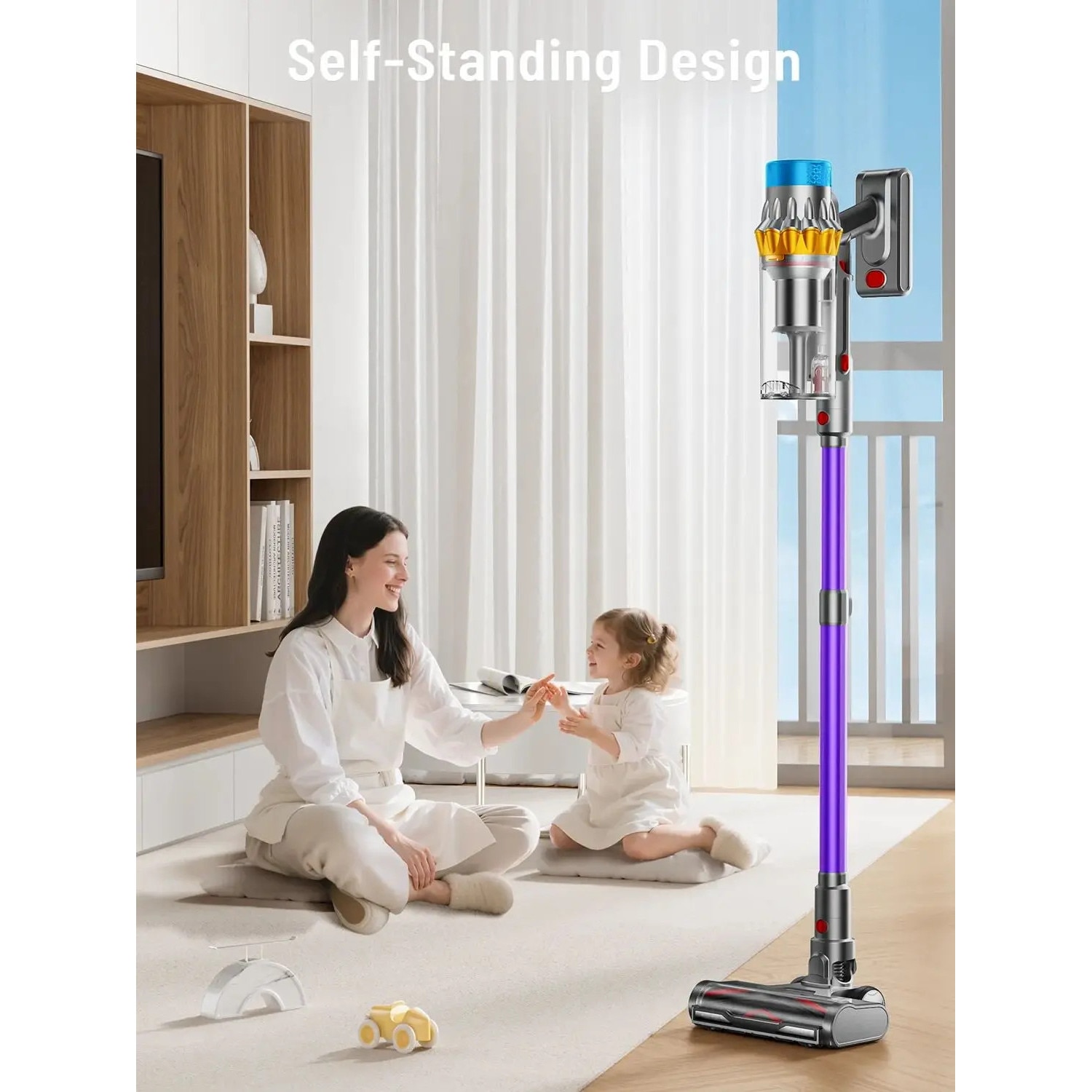 Aspirator fara fir, 650W, filtrare HEPA, putere de aspiratie 65KPA, autonomie 70 minute