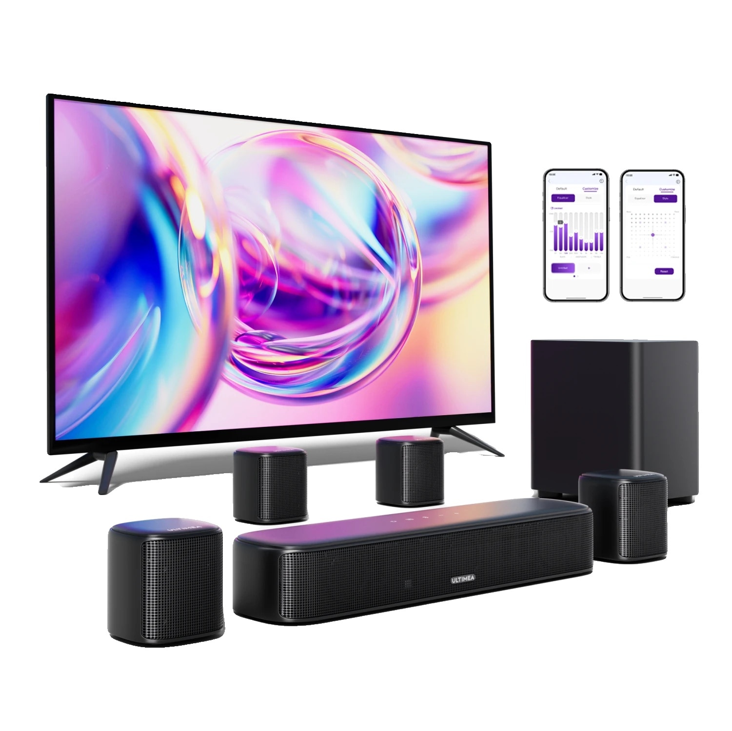 Sistem Sound Bar, 7.1 Canale, Controlat prin Aplicatie, Aura A40 ULTIMEA