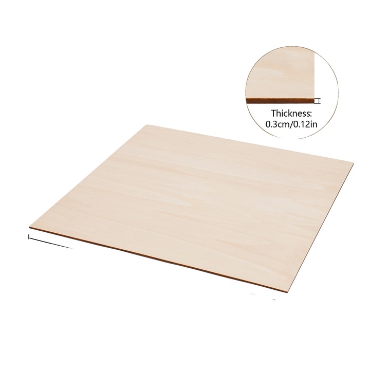 Set 30 foi din lemn, 40x40cm, grosime 3mm