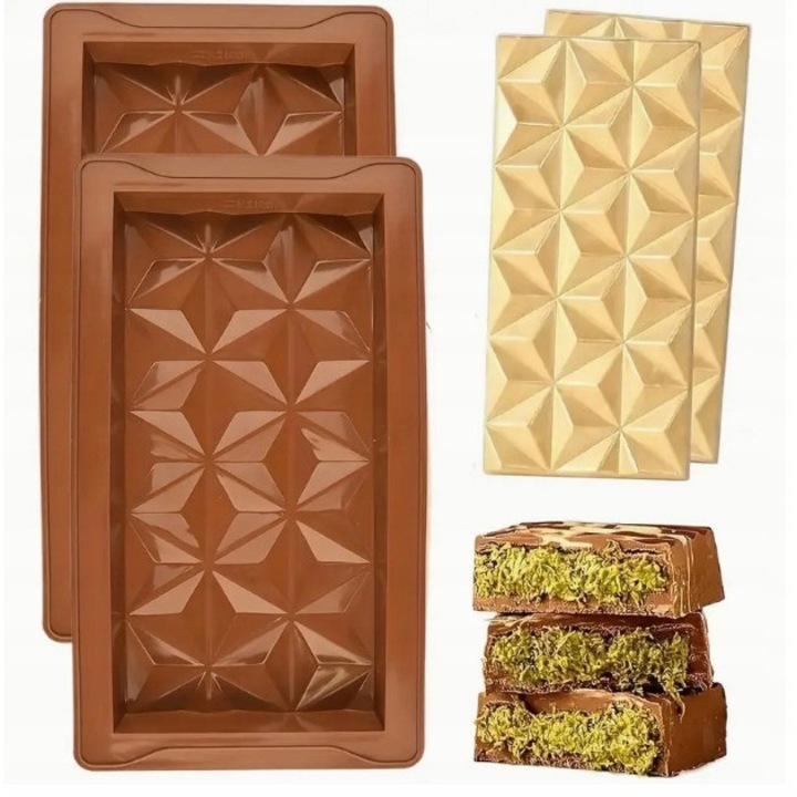 Forma de Cumparare pentru Czekolada, Diamant, Silikon, Multicolor, 30x20cm