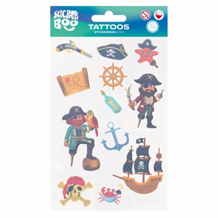 Tatuaje temporare Starpak pirati 10x18cm, usor de utilizat
