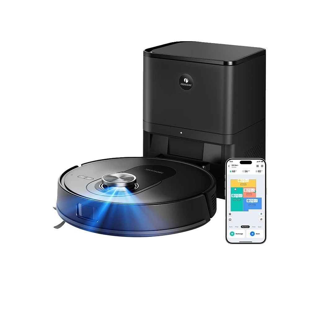 Aspirator robot Proscenic Q8 Max+, 8000 Pa, 200 minute autonomie, navigare LiDAR, capacitate recipient 3 litri