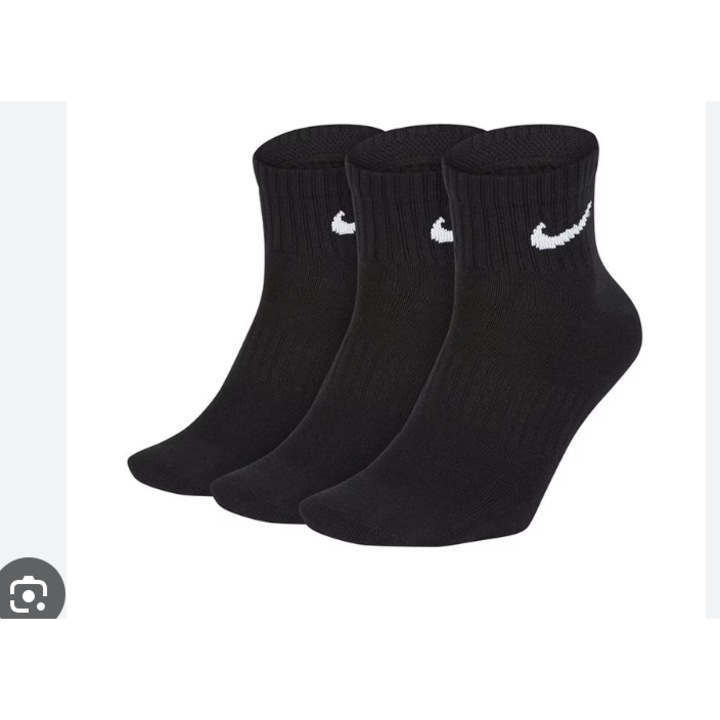 Sosete Nike negre scurte tip ankle, barbati, bumbac, marimi 42–46