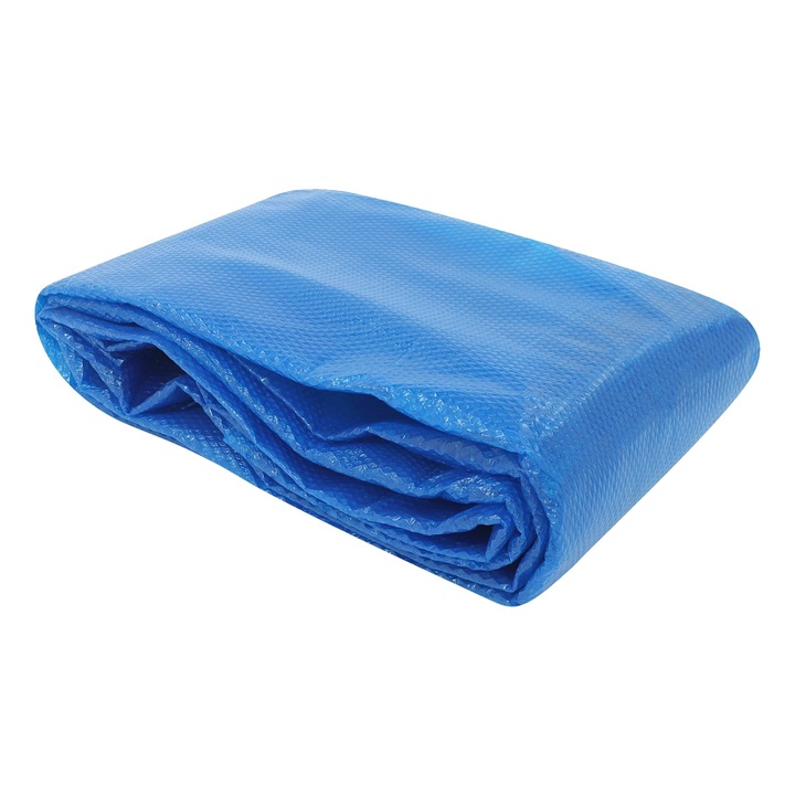 Покривало за басейн, синьо, 3.6м, водоустойчиво, дизайн с мехурчета