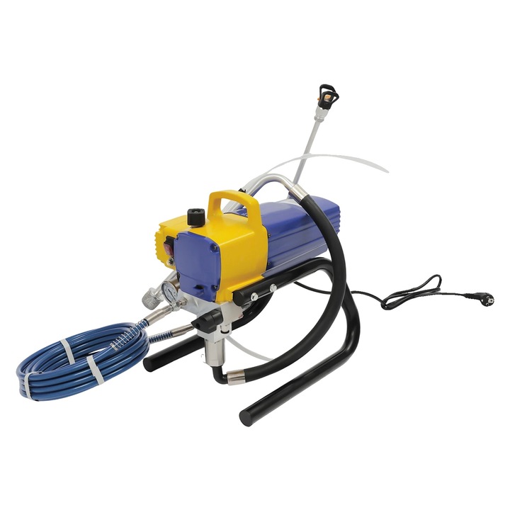 Pistol de vopsit electric, performanta ridicata, utilizare versatila, albastru, tip montare pe podea