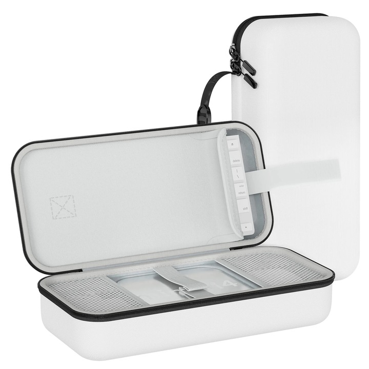 Geanta laptop, alb, dimensiuni 30.5x16x8.5cm, material EVA, design compact