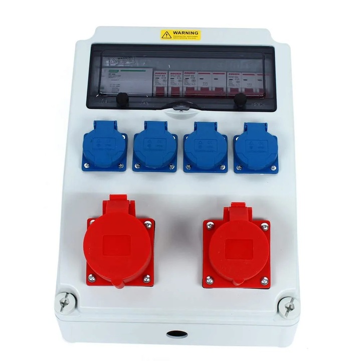 Tablou electric, 1 x 16 A, 1 x 32 A, AC 250V-380V, protectie IP44, montare pe perete, 38x28x15cm