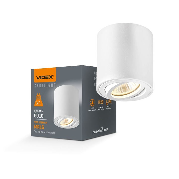 LED fali lámpa, VIDEX, VL-SPF12A-W, fehér, 30W, 84x80x80mm