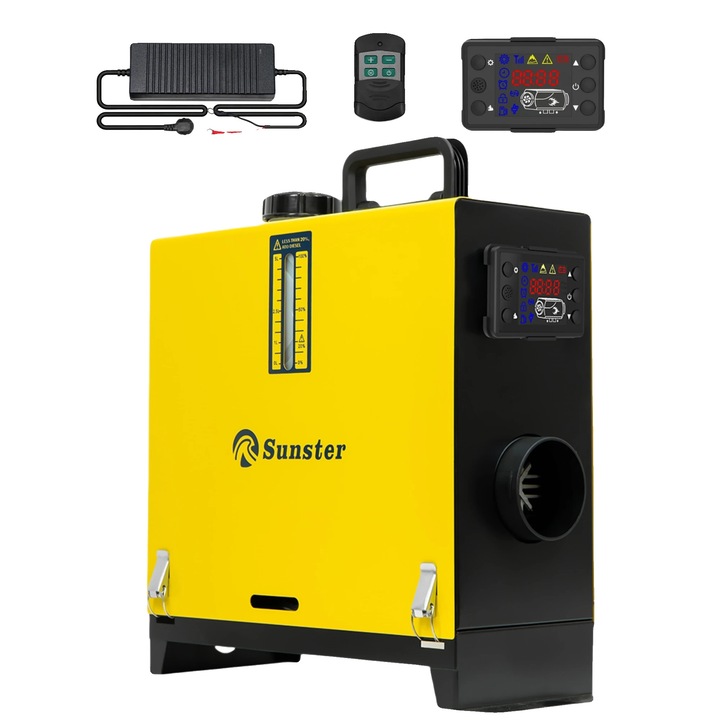 Ipari hőlégfúvó, 8KW, gyorsfűtés, kettős vezérlés, 40x17.7x39cm, dízel