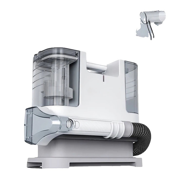 Компактна прахосмукачка, мощна всмукателна сила, бяла, ЕС щепсел