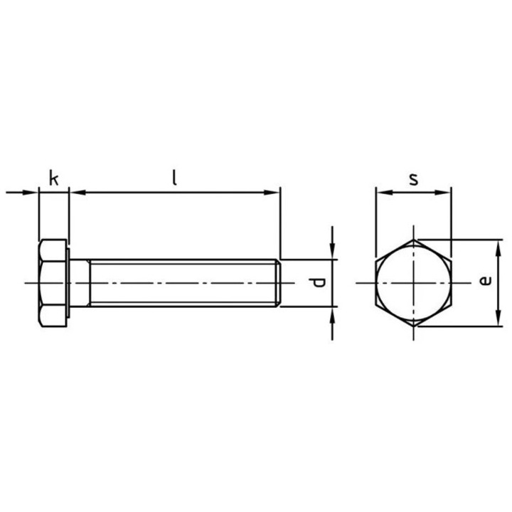 Set 200 Surub cap hexagonal filet complet DIN 933 - M4 x 40 mm