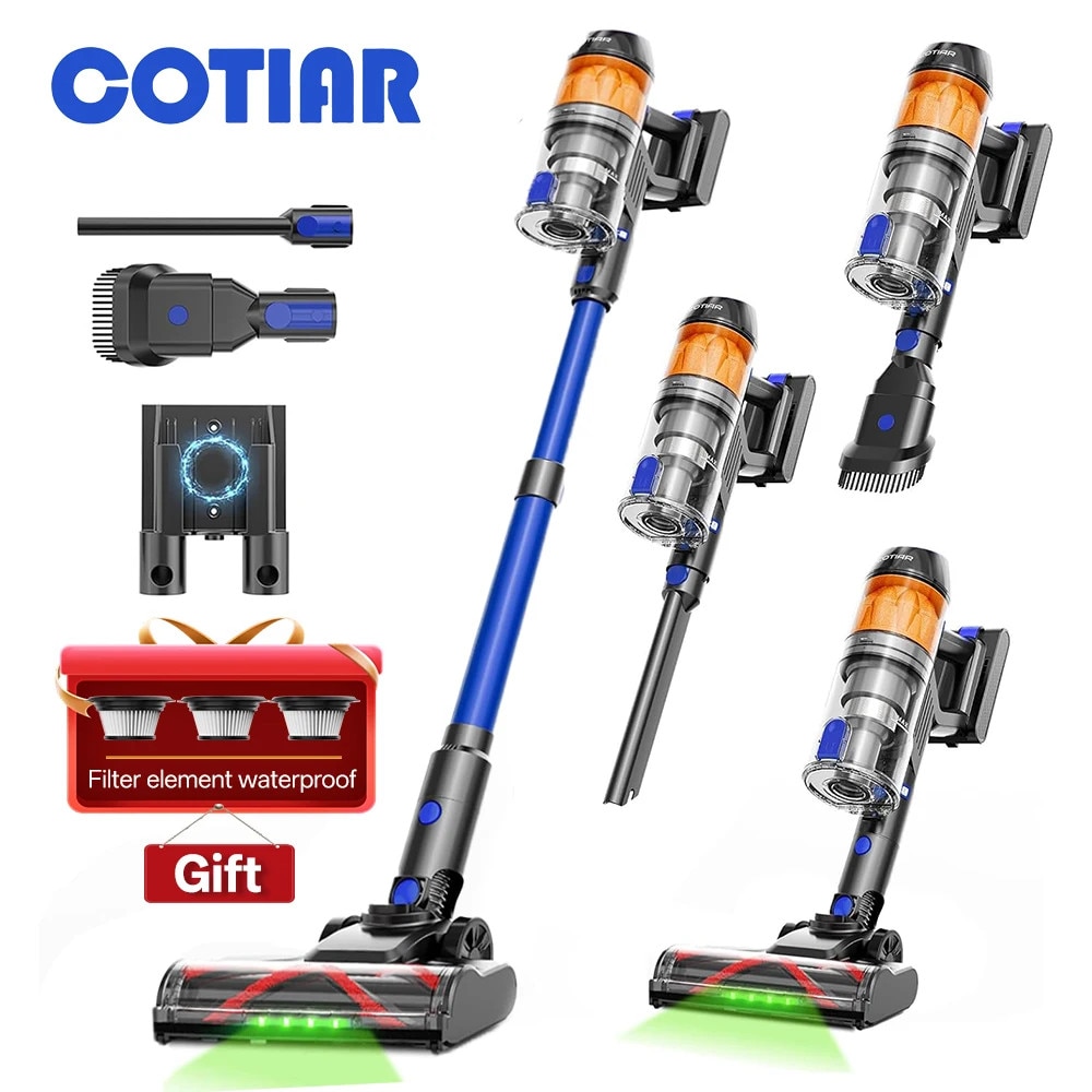 Aspirator fara fir R11, 500W, 60 minute autonomie, albastru, capacitate cutie de praf 1-2L