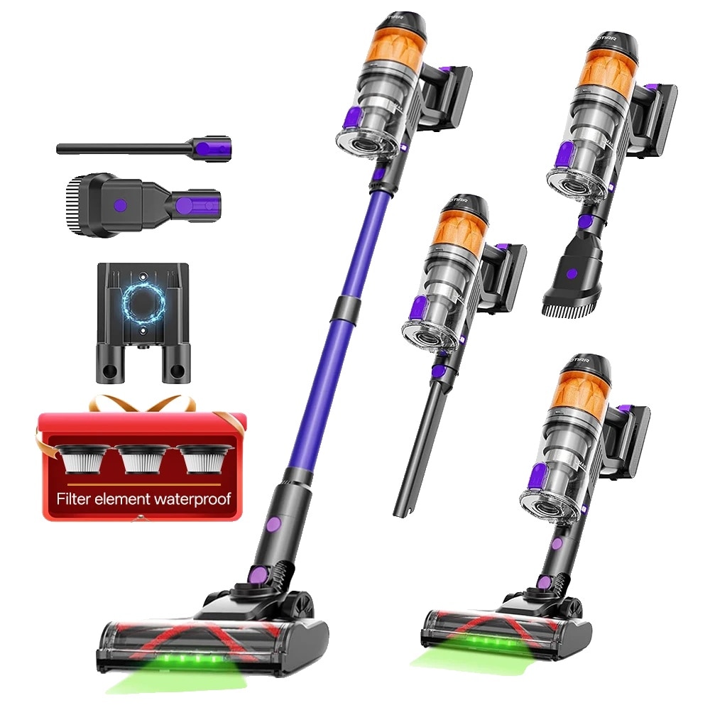 Aspirator fara fir, 500W, 60 minute autonomie, R11, violet, capacitate cutie de praf 1-2L