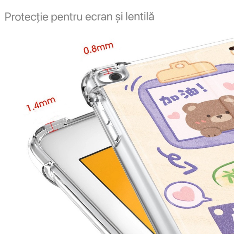 Husa de protectie pentru iPad Mini 6/7, 8.3 inch, husa spate ultra-subtire din TPU moale, albastru inchis