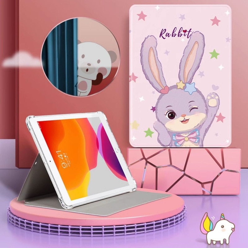Husa de protectie pentru iPad Mini 6/7, 8.3 inch, husa spate ultra-subtire din TPU moale, albastru inchis