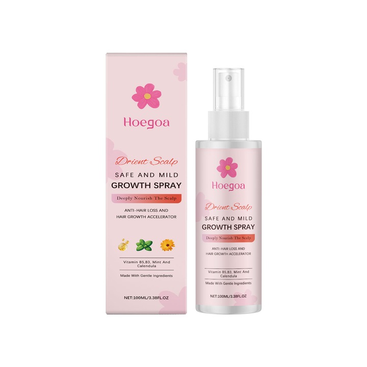 Spray pentru ingrijirea parului Hoegoa, extract de menta, calendula, 200ml