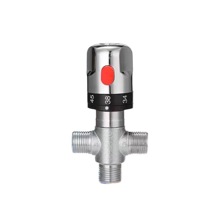 Termosztatikus keverőszelep, Víznyomásszabályzó, Ultrixe, 30-80°C, Korrózió- és kopásálló, Könnyen használható, Színfakulásmentes, Hosszú élettartamú, Tartós, Ezüst