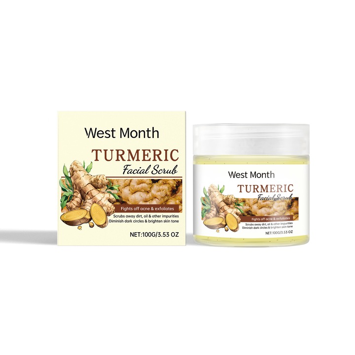Scrub facial West&Month, exfoliant, iluminare ten