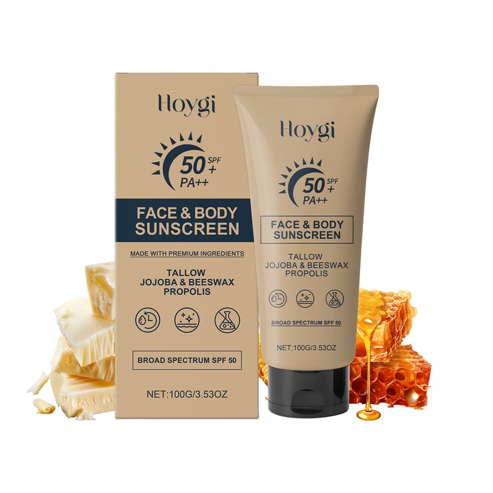 Crema de fata hidratanta, protectie solara, Hoygi , cu ulei de jojoba si extract de propolis