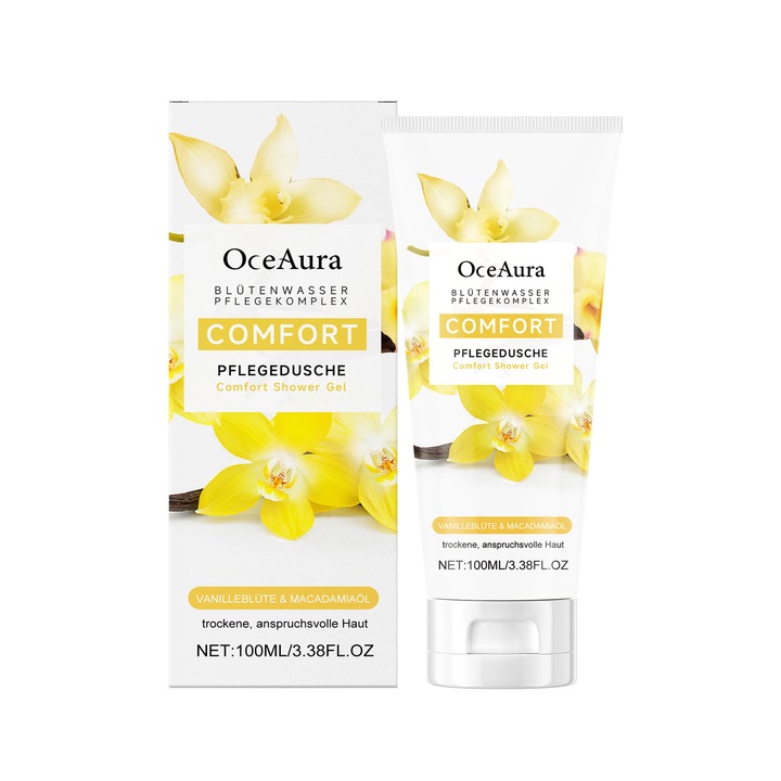 OceAura Vanilla Comfort tusfürdő, kíméletes hidratálás