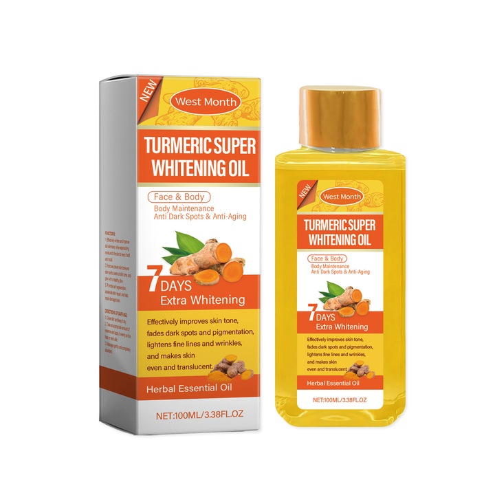 West&Month Kurkuma fehérítő olaj, C-vitaminnal és hialuronsavval